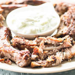 Fall off the bone tender Greek pork ribs
