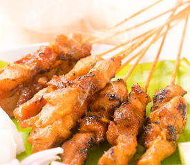 Teriyaki Blackened Chicken Satay