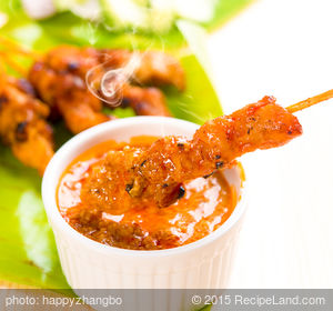 Thai Chicken Satay with Spicy Peanut Sauce