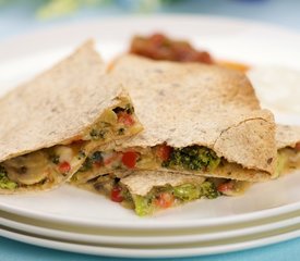 Broccoli and Mushroom Quesadillas