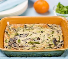 Baked Asparagus and Mushroom Omelet