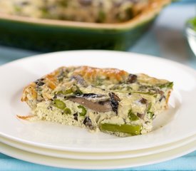 Baked Asparagus and Mushroom Omelet