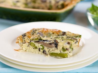 Baked Asparagus and Mushroom Omelet