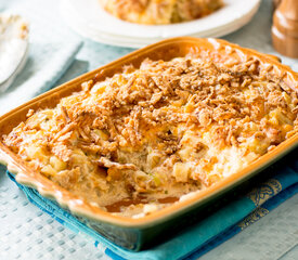 'Cracker Barrel' Hashbrown Casserole with French Onion Topping