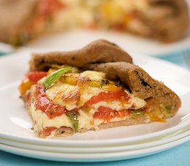 Cheesy Red and Yellow Tomato Pie