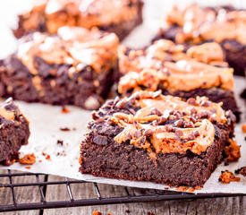 Peanut Butter Brownies with Peanut Butter Frosting 