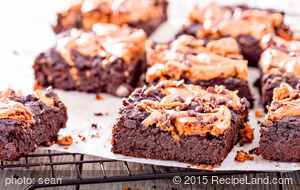 Peanut Butter Brownies with Peanut Butter Frosting 