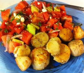 Watermelon, Cucumber and Feta Salad