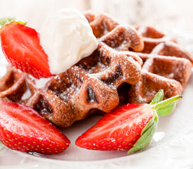 Chocolate Strawberry Waffles