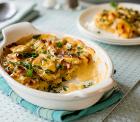 Easy Cheesy Ham and Potatoes Gratin