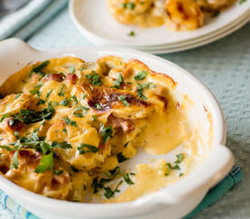 Easy Cheesy Ham and Potatoes Gratin