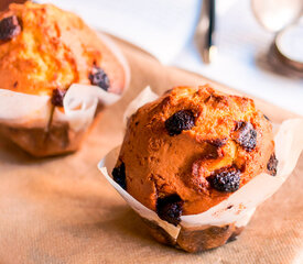 100% Whole Wheat Cranberry Nut Muffins