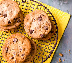 Coral Chocolate Chip Cookies