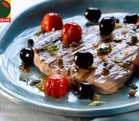 Grilled Tuna with Roast Tomatoes