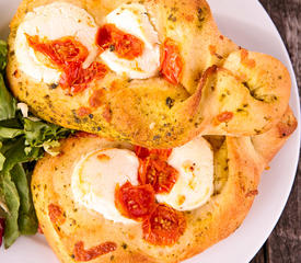 Pesto, Tomato and Mozzarella Focaccia