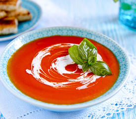 Garlicky Roasted Tomato, Onion and Country Bread Soup