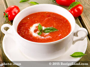 African Tomato Avocado Buttermilk Soup recipe