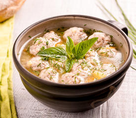 Chicken Soup with Tiny Meatballs