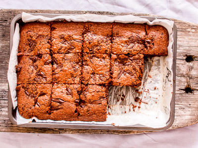 Banana-Fudge Walnut Brownies