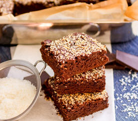 Olive Oil Brownies with Coconut