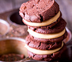 Chocolate Cream Cheese Sandwich Cookies