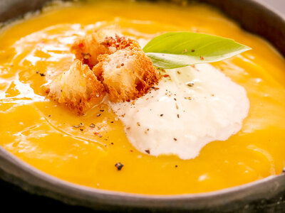 Acorn Squash and Sweet Potato Soup