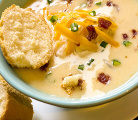 Creamy Baked Potato Soup with Bacon and Cheddar