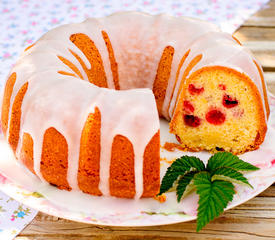 Cranberry Orange Pound Cake with Butter Rum Sauce