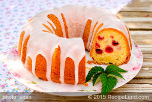 Cranberry Orange Pound Cake with Butter Rum Sauce