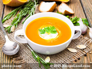 Butternut Squash Soup with Celery and Carrots recipe