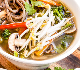 Hot and Sour Mushroom Soba Soup