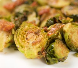 Roasted Brussels Sprouts with Sun-Dried Tomato Pesto 