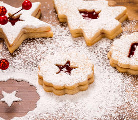 Christmas Nutty Linzer Cookies