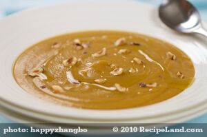 Hearty Roasted Butternut Squash and Apple Soup recipe