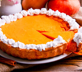 Pumpkin Pie with Ginger Cookie Crust