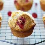 Close-up of a cranberry muffin