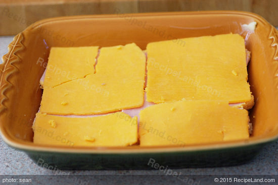 3rd layer of cheese added to the breakfast casserole