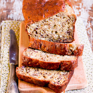 Moist Dried Fruit Banana Bread 