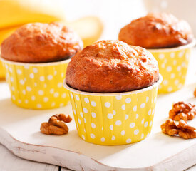 Banana Whole Wheat Walnut Muffins