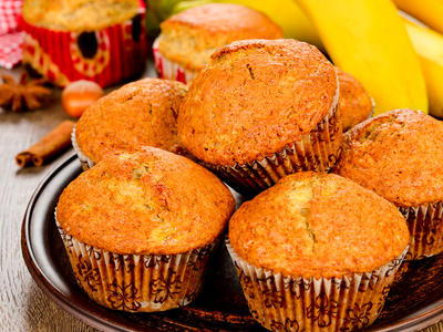 Yummy Banana Oatmeal Muffins