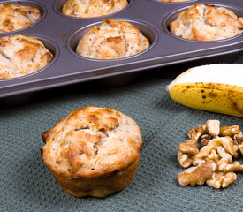 Super Moist Banana Black Walnut Muffins