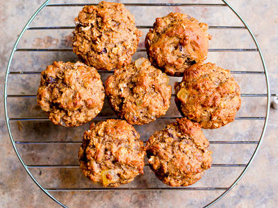 Oatmeal Banana and Fruit Muffins