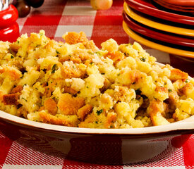 Cornbread Stuffing with Apples and Golden Raisins