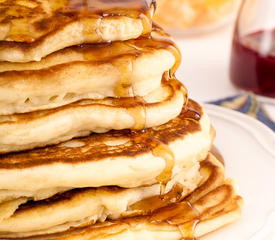 Whole Wheat Buttermilk Pancakes with Banana Cream