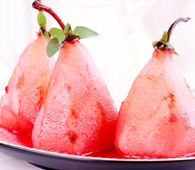 Pears Poached in Red Wine