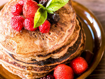 Buckwheat Oat Pancakes for One