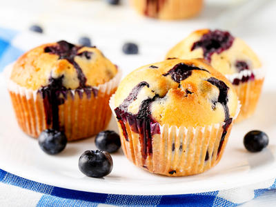 Fresh and Delicate Blueberry Muffins