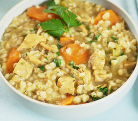 Leftover Turkey Barley Soup