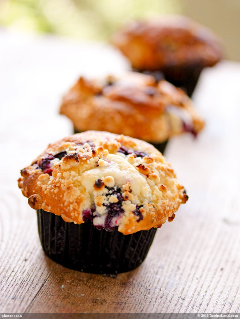 Quick Blueberry Ice-cream Muffins