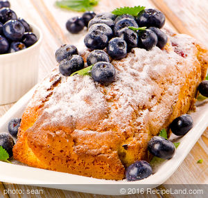 Blueberry Cornmeal Loaf Cake